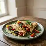 Crêpes salées aux blettes fraîches et tomates fondantes