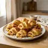 Mini-croissants feuilletés au jambon et comté