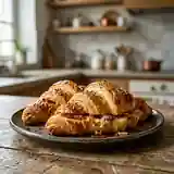 Croissants feuilletés aux lardons croustillants : recette facile et gourmande