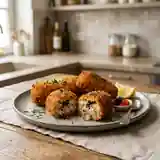Croquettes gourmandes aux œufs de lump et crevettes grises