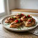 Crostinis italiens gourmands aux anchois et tomates confites