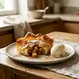 Croustade de brick aux pommes fondantes et épicées