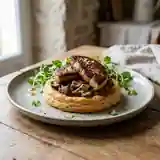 Croustade gourmande aux cèpes et foie gras poêlé