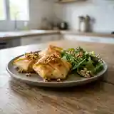 Croustillant de chèvre chaud au miel et aux noix