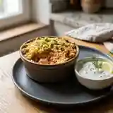 Crumble au saumon frais et sa sauce yaourt citron légère