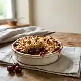 Crumble aux cerises gourmand et facile