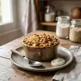 Crumble aux flocons d'avoine et fruits fondants