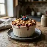 Crumble aux fruits rouges rapide et gourmand pour une personne