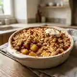 Crumble aux nectarines fondant et croustillant