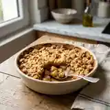 Crumble aux poires rapide et gourmand pour une personne