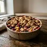 Crumble aux pommes et fruits rouges : dessert gourmand et facile