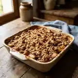 Crumble aux pommes rapide et gourmand pour une personne