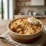 Crumble aux pommes sablé et cannelle