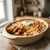 Crumble Croustillant Rhubarbe et Pommes Cannelle