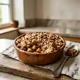 Crumble d'automne aux pommes et fruits secs, recette gourmande et facile
