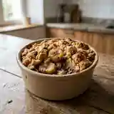 Crumble fondant aux bananes et pépites de chocolat