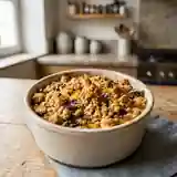 Crumble gourmand au chocolat et à l'orange