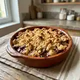 Crumble gourmand poires et chocolat fondant