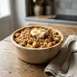Crumble pommes-bananes fondant et croustillant