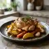 Cuisse de poulet rôtie au thym et romarin