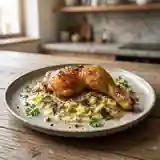 Cuisses de poulet aux truffes et fondue de poireaux : recette gourmande et raffinée