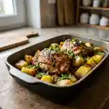 Cuisses de poulet rôties à l'ananas caramélisé, saveur exotique