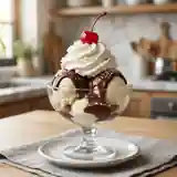 Dame blanche gourmande au chocolat et glace vanille
