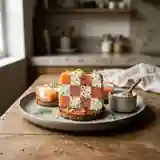Damier de saumon fumé au fromage frais