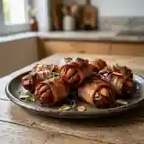 Dattes farcies au bacon croustillant et amandes grillées : apéritif gourmand