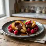 Délice de Poires Aurélie, Framboises et Chocolat Fondant