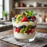 Délice de Yaourt et Mascarpone aux Fruits Frais
