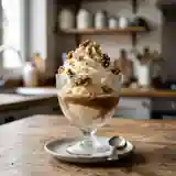 Délice glacé au café et noix croquantes