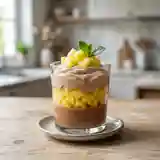 Délice gourmand à la crème de marrons et ananas frais