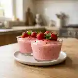 Délicieuse mousse légère aux fraises fraîches