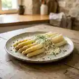 Délicieuses Asperges Blanches à la Crème Onctueuse de Ciboulette