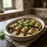 Délicieuses Aubergines Roulées à la Mozzarella Fondante