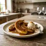 Délicieuses Bananes Beauharnais caramélisées à la vanille