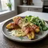 Délicieuses Bananes Enveloppées au Jambon avec Sauce Moutarde à l'Estragon