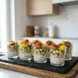 Bouchées fraîches jambon et crème de ciboulette