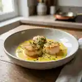 Délicieuses Coquilles Saint-Jacques au Safran, Crème onctueuse et parfumée