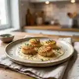 Délicieuses Coquilles Saint-Jacques au Whisky, Sauce Crémeuse et Parfumée