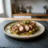 Délicieuses Côtes de Porc aux Olives Vertes et Herbes Aromatiques