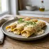 Délicieuses Crêpes à la Béchamel au Roquefort Fondant