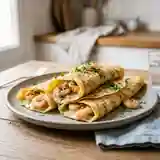 Délicieuses Crêpes Farcies aux Crevettes et Sauce Crémeuse