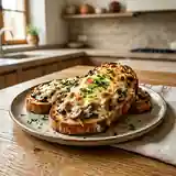 Délicieuses Croûtes aux Champignons Crémeuses et Dorées