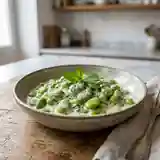 Fèves à la menthe fraîche