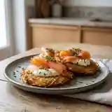 Délicieuses galettes de pommes de terre au saumon fumé
