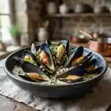 Délicieuses Moules à l'Ail, Basilic et Crème Fraîche