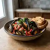 Délicieuses Moules Basquaises à la Sauce Tomate Épicée