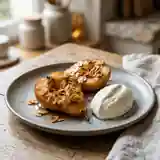 Délicieuses Poires Rôties aux Amandes et Chantilly Maison